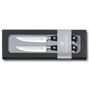 Набор ножей кухон. Victorinox Grand Maitre Steak (7.7242.2W) компл.:2шт черный подар.коробка