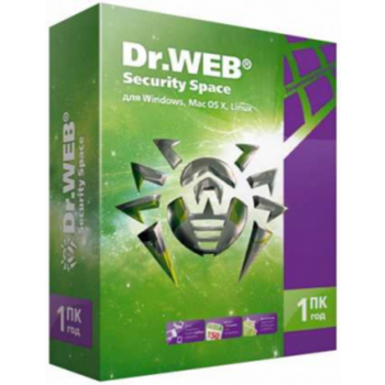 Комплект программного обеспечения Антивирус Dr.Web Security Space 1год  1 пк