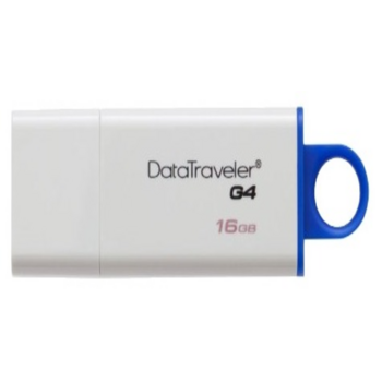 Флеш Диск Kingston 16Gb DataTraveler G4 DTIG4/16GB USB3.0 белый/синий