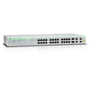 Коммутатор Allied Telesis 24 Port Fast Ethernet PoE WebSmart Switch with 4 uplink ports (2 x 10/100/1000T and 2 x SFP-10/100/1000T Combo ports)