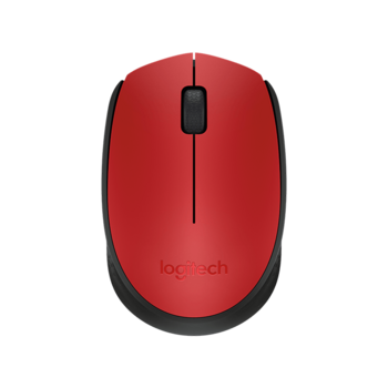 Мышь Logitech M171 красный/черный оптическая (1000dpi) беспроводная USB (2but)