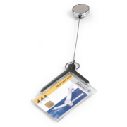 Держатель для пропуска Durable 8307-58 CARD HOLDER DELUXE PRO 54х85мм серый (упак.:10шт)