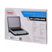 Подставка для ноутбука Buro BU-LCP156-B208 15.6"355x260x21мм 2xUSB 2x 80ммFAN 560г металлическая сетка/пластик черный