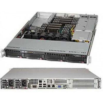 Серверная платорфма Supermicro SERVER SYS-6018R-WTRT (X10DRW-iT, 815TQ-R706WB) (LGA2011-R3 DUAL,C612,SVGA,SATA RAID,4x3.5" HotSwap,2x10 Gb X540T LAN,16xDDR4 DIMM ECC REG, 2x PCI-E 3.0 x16, 1U,rackmount,750W redundant,WIO)