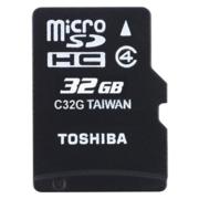 Флеш карта microSDHC 32Gb Class4 Toshiba THN-M102K0320M2 M102 + adapter