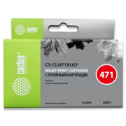 Картридж струйный Cactus CS-CLI471XLGY серый (10.8мл) для Canon TS5040/MG5740/MG6840/MG7740