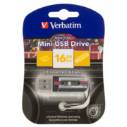носитель информации Verbatim USB Drive 16Gb Mini Cassette Edition Black 49397 {USB2.0}