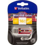 носитель информации Verbatim USB Drive 16Gb Mini Cassette Edition Red 49398 {USB2.0}