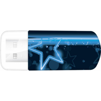 Флеш Диск Verbatim 32Gb Mini Neon Edition 49389 USB2.0 синий/рисунок