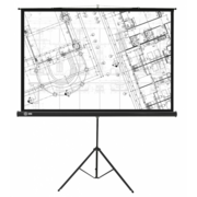 Экран Cactus Triscreen CS-PST-127X127 127 x 127см 1:1 напольный рулонный белый (черная рамка)