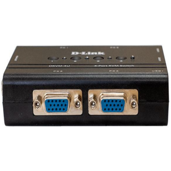 D-Link DKVM-4U/C2A 4-портовый KVM-переключатель с портами VGA и USB