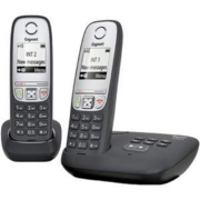 Р/Телефон Dect Gigaset A415A DUO RUS черный (труб. в компл.:2шт) автооветчик АОН