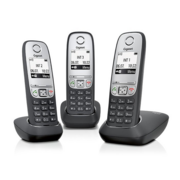 Р/Телефон Dect Gigaset A415 TRIO RUS черный (труб. в компл.:3шт) АОН