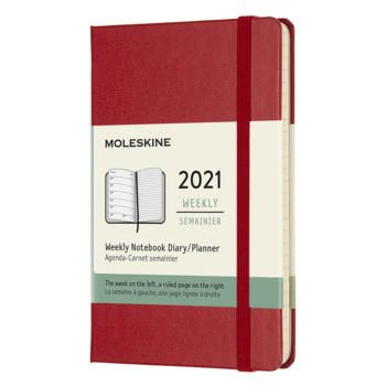 Еженедельник Moleskine CLASSIC WKNT Pocket 90x140мм 144стр. красный