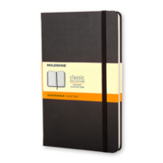 Блокнот Moleskine CLASSIC QP060 Large 130х210мм 240стр. линейка твердая обложка фиксирующая резинка черный