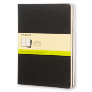 Блокнот Moleskine CAHIER JOURNAL QP323 XLarge 190х250мм обложка картон 120стр. нелинованный черный (3шт)