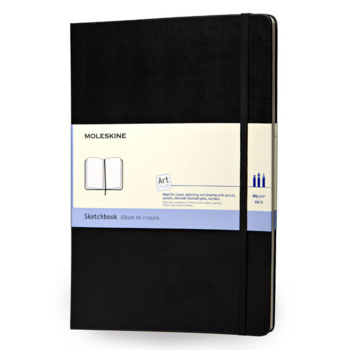 Блокнот для рисования Moleskine ART SKETCHBOOK ARTQP063 Large 130х210мм 104стр. твердая обложка черный