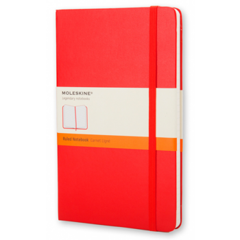 Блокнот Moleskine CLASSIC MM710R Pocket 90x140мм 192стр. линейка твердая обложка красный