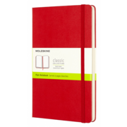 Блокнот Moleskine CLASSIC QP062R Large 130х210мм 240стр. нелинованный твердая обложка фиксирующая резинка красный