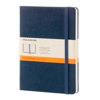 Блокнот Moleskine CLASSIC QP060B20 Large 130х210мм 240стр. линейка твердая обложка синий сапфир