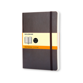 Блокнот Moleskine CLASSIC SOFT QP616 Large 130х210мм 192стр. линейка мягкая обложка черный