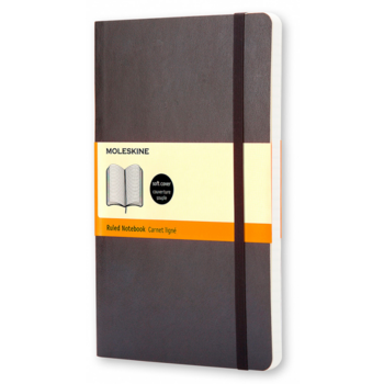 Блокнот Moleskine CLASSIC SOFT QP616 Large 130х210мм 192стр. линейка мягкая обложка черный