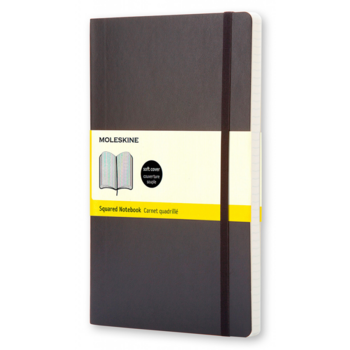 Блокнот Moleskine CLASSIC SOFT QP617 130х210мм 192стр. клетка мягкая обложка фиксирующая резинка черный