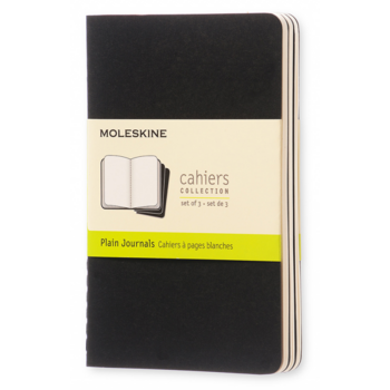 Блокнот Moleskine CAHIER JOURNAL QP313 Pocket 90x140мм обложка картон 64стр. нелинованный черный (3шт)