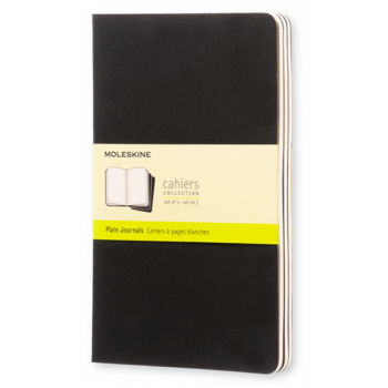 Блокнот Moleskine CAHIER JOURNAL QP318 Large 130х210мм обложка картон 80стр. нелинованный черный (3шт)