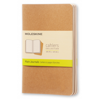 Блокнот Moleskine CAHIER JOURNAL QP413 Pocket 90x140мм обложка картон 64стр. нелинованный бежевый (3шт)