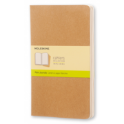 Блокнот Moleskine CAHIER JOURNAL QP418 Large 130х210мм обложка картон 80стр. нелинованный бежевый (3шт)