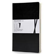 Блокнот Moleskine VOLANT QP721BK Large 130х210мм 96стр. линейка мягкая обложка черный (2шт)