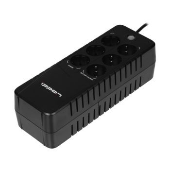ИБП IPPON Back Verso 800 black (резервный, 800VA, 420W, 2+4xEURO, RJ-45/RJ-11) (751623)