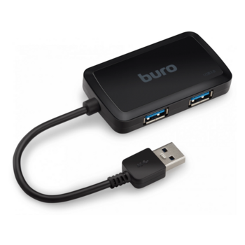 Разветвитель USB 3.0 Buro BU-HUB4-U3.0-S 4порт. черный