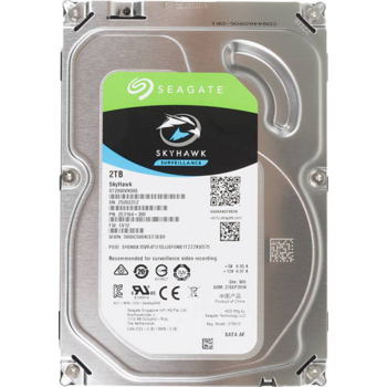 Жесткий диск SATA 2TB 5900RPM 6GB/S 64MB ST2000VX008 SEAGATE Жесткий диск ST1000VN002 SEAGATE SkyHawk вместимостью 2 Тб, стандартный форм-фактор 3,5 дюйма. Для подключения к материнской плате используется интерфейс SATA III. Частота вращения шпинделя 5900