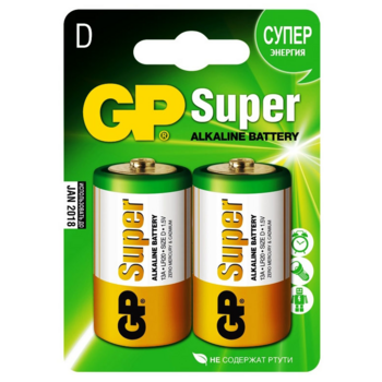 Батарея GP Super Alkaline 13A LR20 D (2шт)