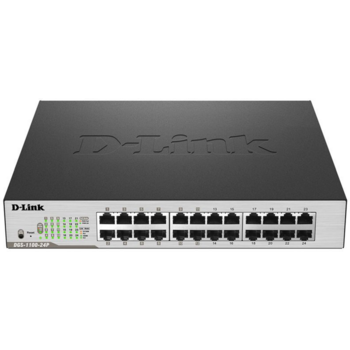 Коммутатор D-Link DGS-1100-24P/B2A 24G 12PoE 100W настраиваемый