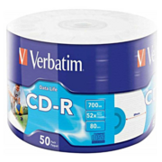 Verbatim Диски CD-R 80min, 700mb, 52x Ink Print bulk (50шт) [43794]