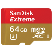 Флеш карта microSDXC 64Gb Class10 Sandisk SDSQXVF-064G-GN6MA Extreme + adapter