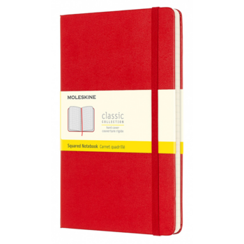 Блокнот Moleskine CLASSIC QP061R Large 130х210мм 240стр. клетка твердая обложка красный