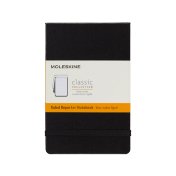 Блокнот Moleskine REPORTER QP511 Pocket 90x140мм 192стр. линейка твердая обложка черный