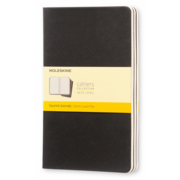 Блокнот Moleskine CAHIER JOURNAL QP317 Large 130х210мм обложка картон 80стр. клетка черный (3шт)