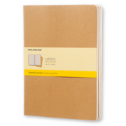 Блокнот Moleskine CAHIER JOURNAL QP422 XLarge 190х250мм обложка картон 120стр. клетка бежевый (3шт)