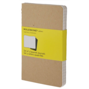 Блокнот Moleskine CAHIER JOURNAL QP417 Large 130х210мм обложка картон 80стр. клетка бежевый (3шт)