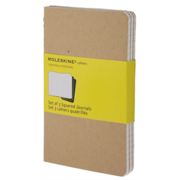 Блокнот Moleskine CAHIER JOURNAL QP417 Large 130х210мм обложка картон 80стр. клетка бежевый (3шт)