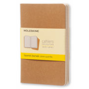 Блокнот Moleskine CAHIER JOURNAL QP412 Pocket 90x140мм обложка картон 64стр. клетка бежевый (3шт)