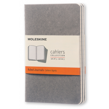 Блокнот Moleskine CAHIER JOURNAL CH311 Pocket 90x140мм обложка картон 64стр. линейка серый (3шт)