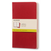 Блокнот Moleskine CAHIER JOURNAL CH118 Large 130х210мм обложка картон 80стр. нелинованный клюквенный (3шт)