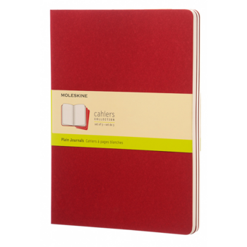 Блокнот Moleskine CAHIER JOURNAL CH123 XLarge 190х250мм обложка картон 120стр. нелинованный клюквенный (3шт)