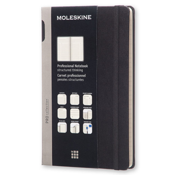 Блокнот Moleskine PROFESSIONAL PROPFNTB3HBK Large 130х210мм 240стр. линейка твердая обложка черный